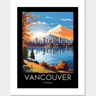 A Pop Art Travel Print of Vancouver - Canada Posters and Art